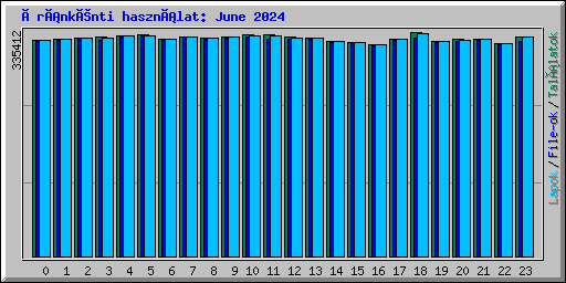 Óránkénti használat: June 2024