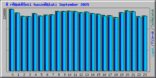 Óránkénti használat: September 2025