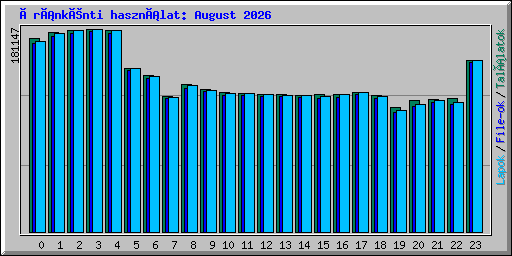 Óránkénti használat: August 2026